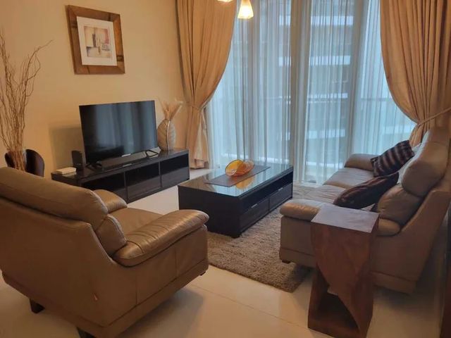 Leather sofas and coffee table in the living room