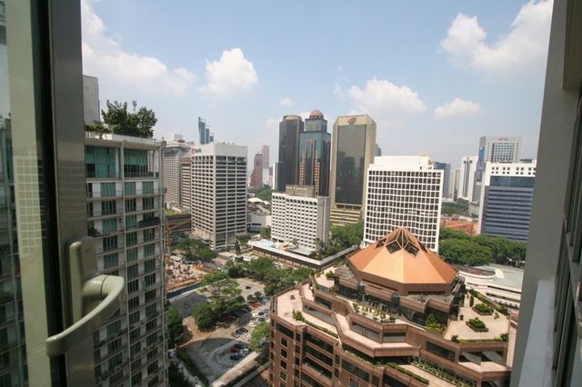 View across the Kuala Lumpur skyline from the apartment